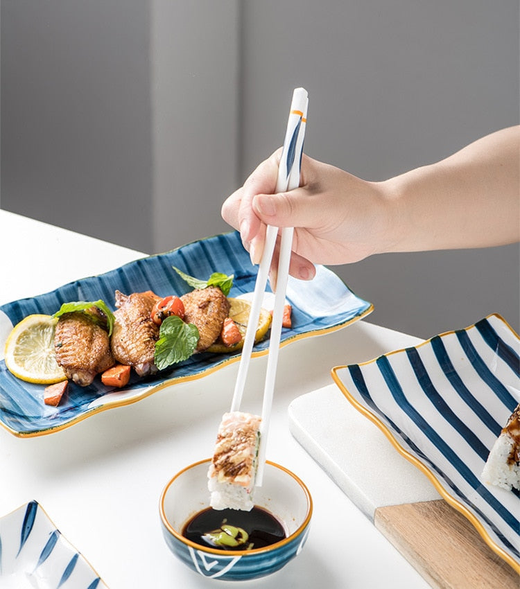 5 Pairs Chopsticks Set Koraiensis Osaka Street Market