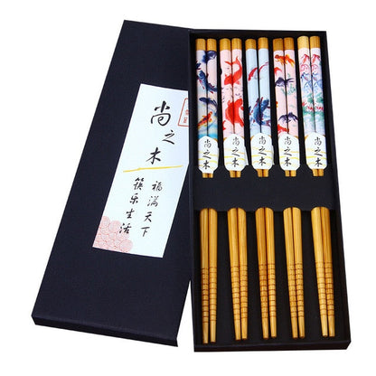 5 Pairs of Chopsticks Set Wiesneri (9 Colors) Osaka Street Market