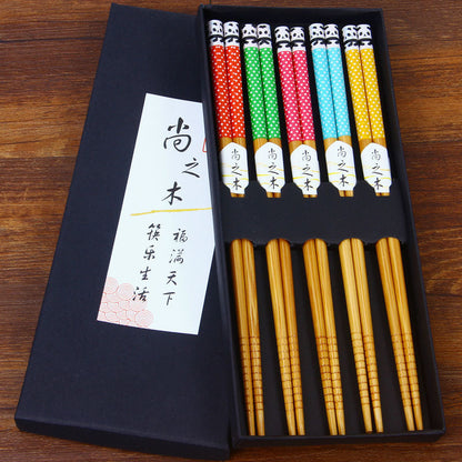 5 Pairs of Chopsticks Set Wiesneri (9 Colors) Osaka Street Market