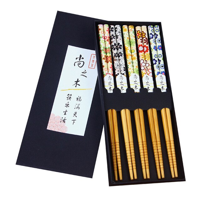 5 Pairs of Chopsticks Set Wiesneri (9 Colors) Osaka Street Market