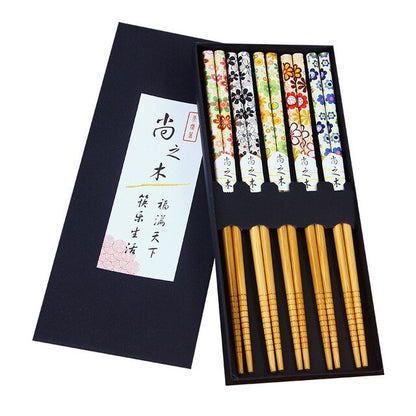 5 Pairs of Chopsticks Set Wiesneri (9 Colors) Osaka Street Market