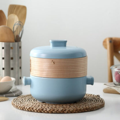 Casserole with Steamer Enryaku-ji (5 Colors and 3 Sizes) Osaka Street Market