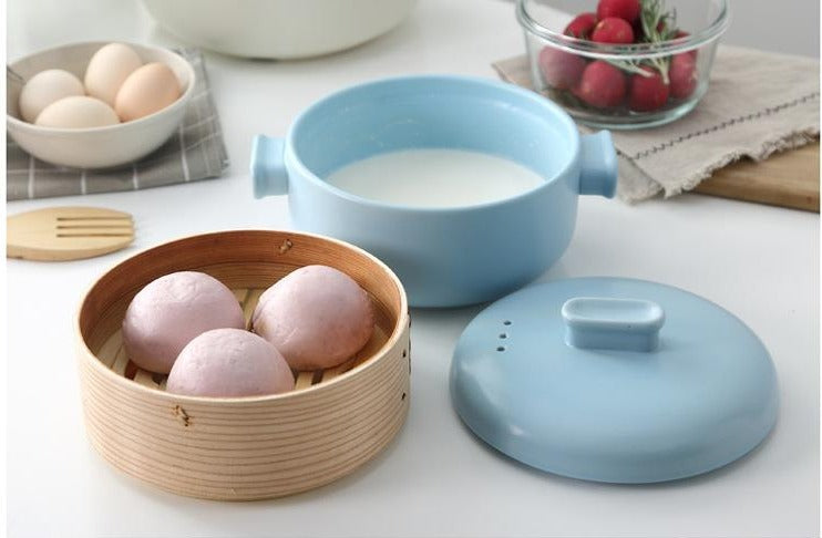 Casserole with Steamer Enryaku-ji (5 Colors and 3 Sizes) Osaka Street Market