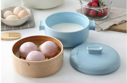 Casserole with Steamer Enryaku-ji (5 Colors and 3 Sizes) Osaka Street Market