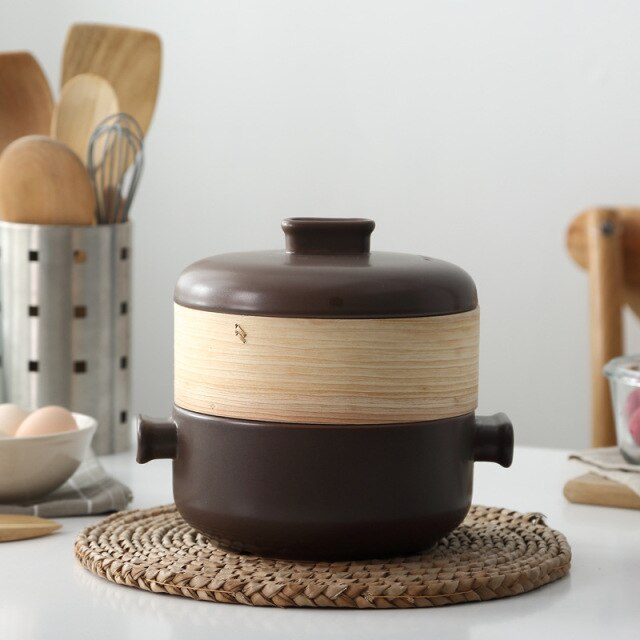 Casserole with Steamer Enryaku-ji (5 Colors and 3 Sizes) Osaka Street Market