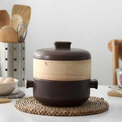 Casserole with Steamer Enryaku-ji (5 Colors and 3 Sizes) Osaka Street Market