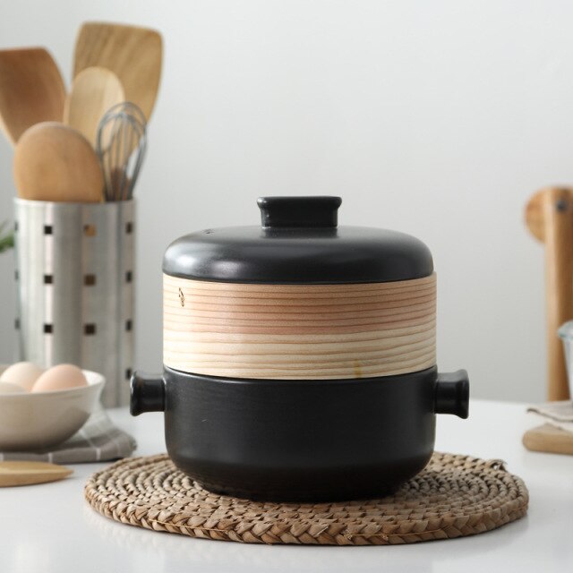 Casserole with Steamer Enryaku-ji (5 Colors and 3 Sizes) Osaka Street Market