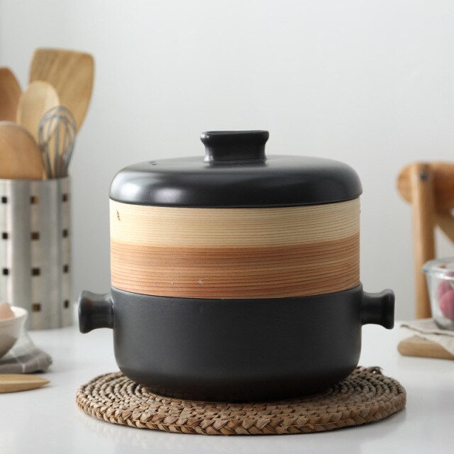 Casserole with Steamer Enryaku-ji (5 Colors and 3 Sizes) Osaka Street Market