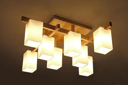 Ceiling Lamp Okkaigijidomae (4, 6 or 8 Heads and 3 Sizes) Osaka Street Market