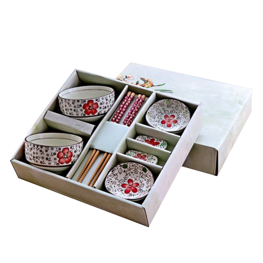 Chopsticks, Chopsticks Holders, Sauce Bowls and Rice Bowls Set Gochome (4 Colors) Osaka Street Market