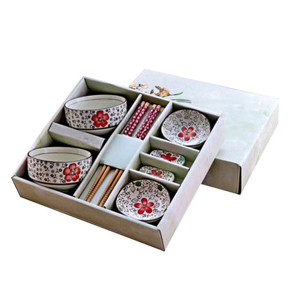 Chopsticks, Chopsticks Holders, Sauce Bowls and Rice Bowls Set Gochome (4 Colors) Osaka Street Market