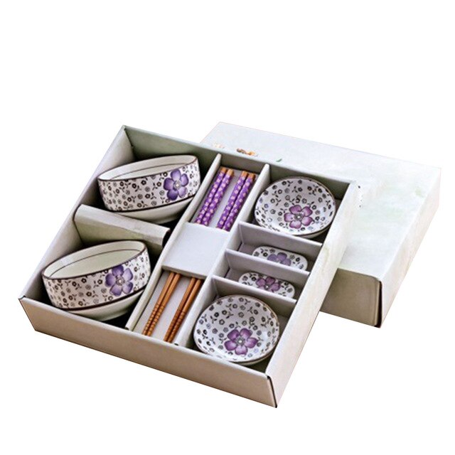 Chopsticks, Chopsticks Holders, Sauce Bowls and Rice Bowls Set Gochome (4 Colors) Osaka Street Market