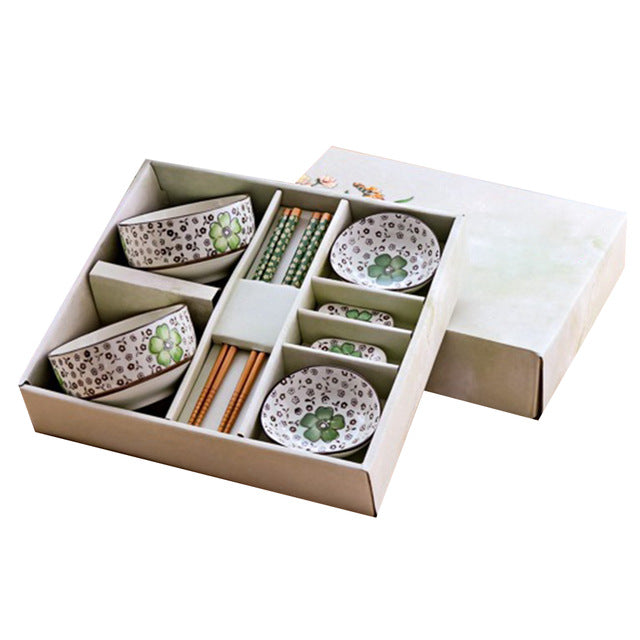 Chopsticks, Chopsticks Holders, Sauce Bowls and Rice Bowls Set Gochome (4 Colors) Osaka Street Market