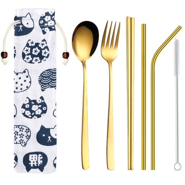 Chopsticks and Cutlery Set Seibu (5 Colors) Osaka Street Market