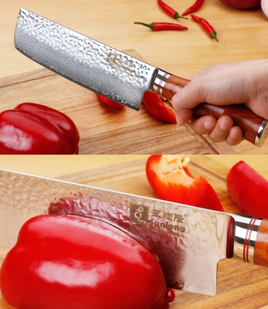 Damascus Nakiri Knife Aomori Osaka Street Market