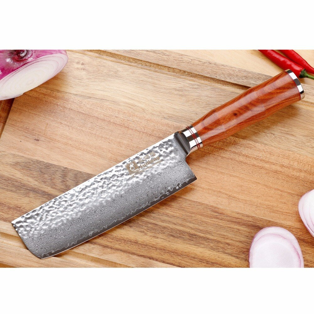 Damascus Nakiri Knife Aomori Osaka Street Market