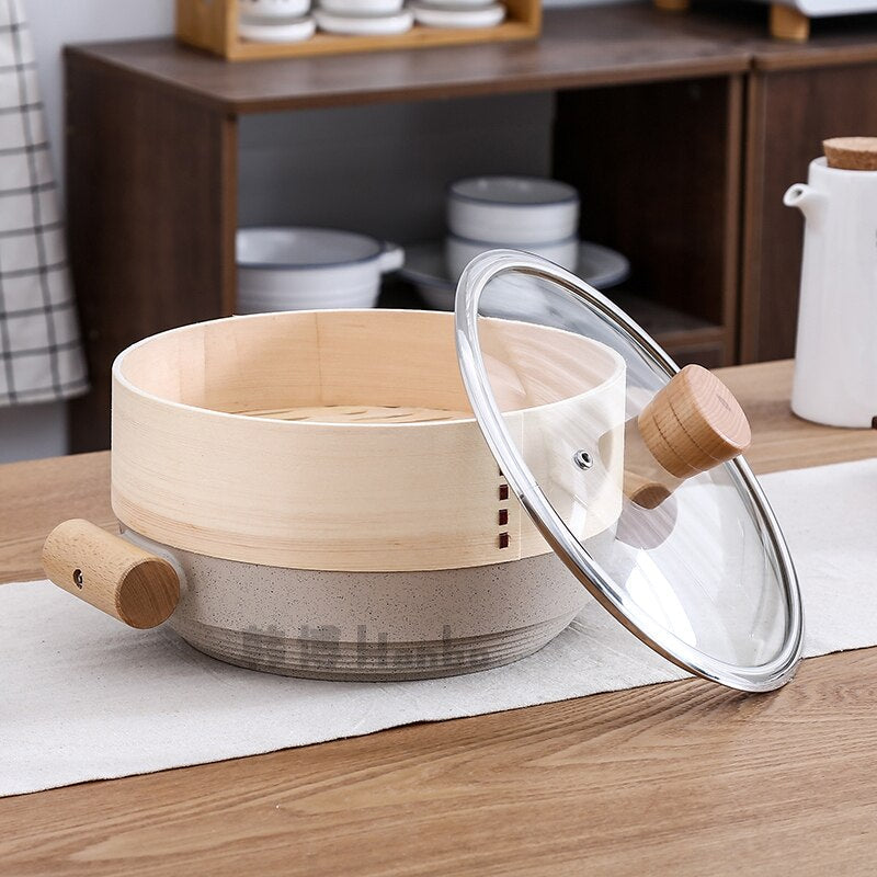 Donabe with Steamer Kōtoku-in (4 Sizes) Osaka Street Market