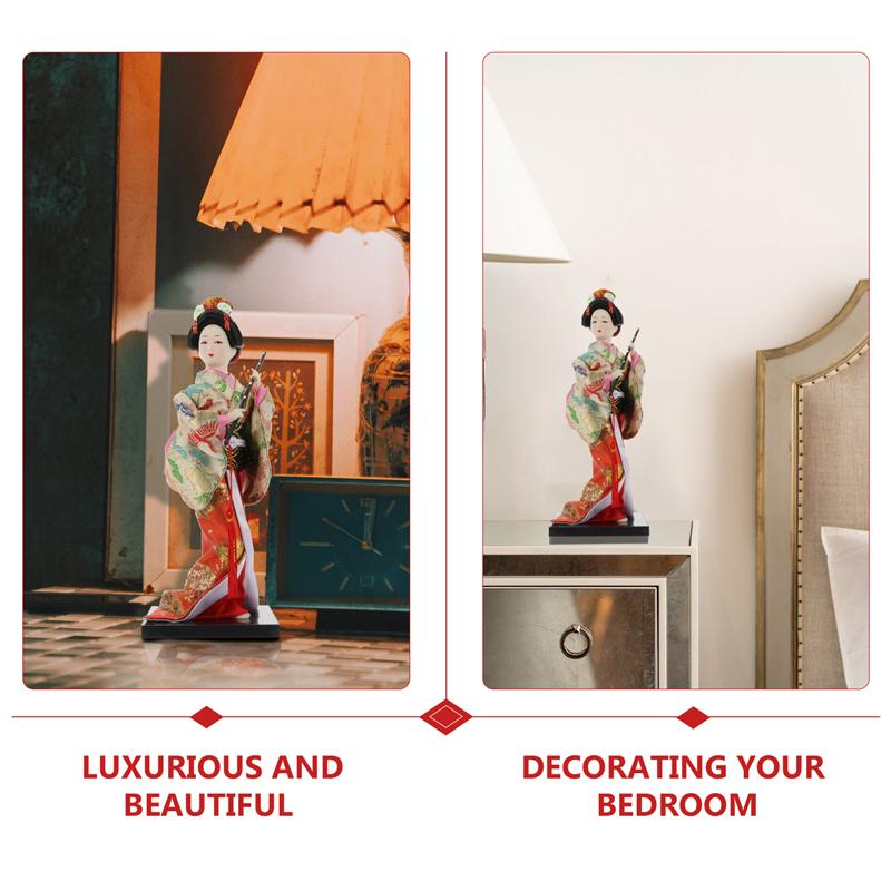 Geisha Doll Shamisen Osaka Street Market