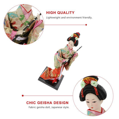 Geisha Doll Shamisen Osaka Street Market