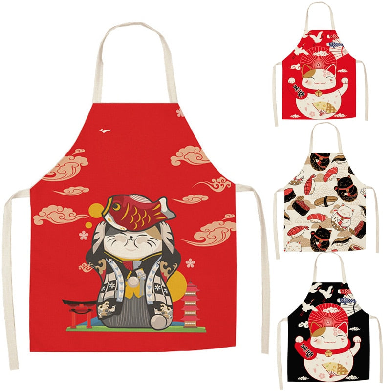 Lucky Cat Apron Kitchen Osaka Street Market