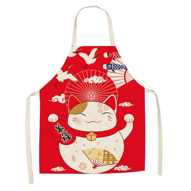 Lucky Cat Apron Kitchen Osaka Street Market