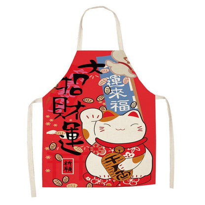 Lucky Cat Apron Kitchen Osaka Street Market
