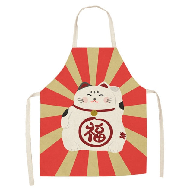 Lucky Cat Apron Kitchen Osaka Street Market
