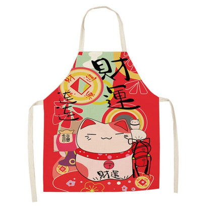 Lucky Cat Apron Kitchen Osaka Street Market