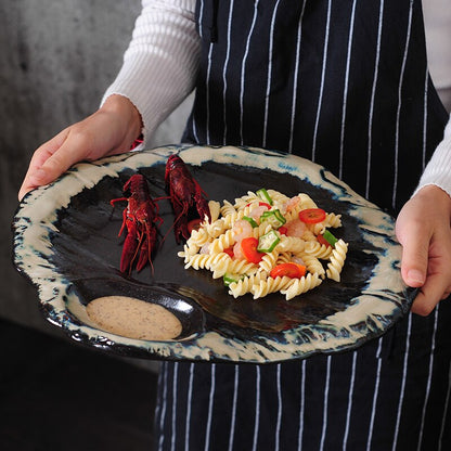 Plate with Sauce Bowl Koizumi (2 Colors) Osaka Street Market