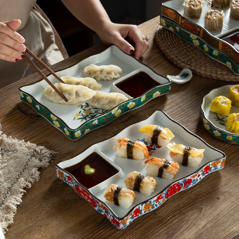 Plate with Sauce Bowl Nyū (4 Colors and 4 Sizes) Osaka Street Market