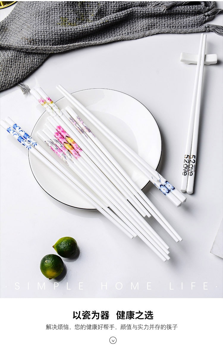 Porcelain Chopsticks Shiretoko (14 Models 10 Pairs) Osaka Street Market