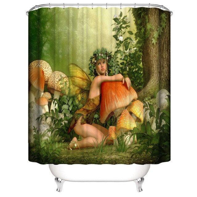 Shower Curtain Forest Osaka Street Market