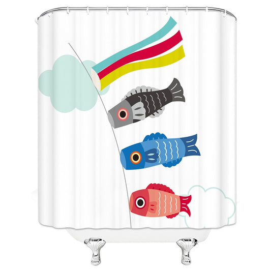 Shower Curtain Koinobori Flags (4 Sizes) Osaka Street Market