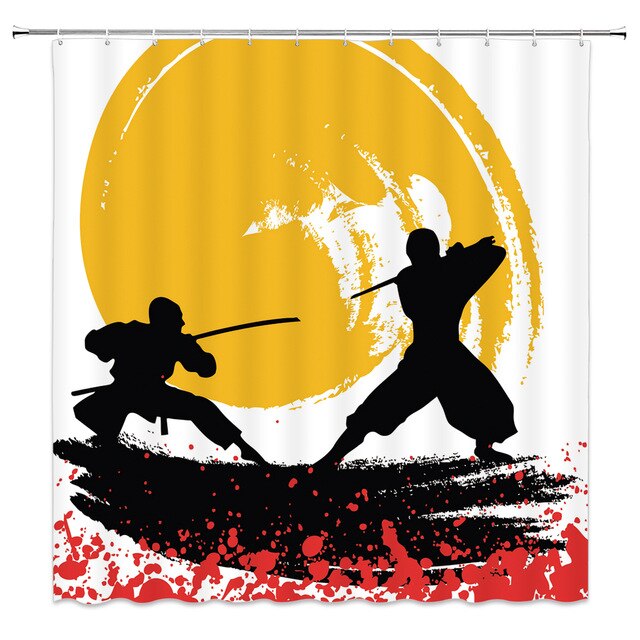 Shower Curtain Samurai (4 Sizes) Osaka Street Market
