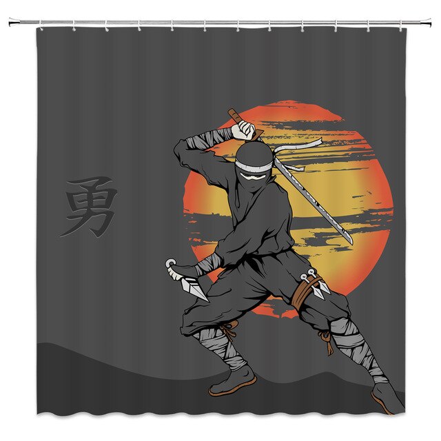 Shower Curtain Samurai II (4 Sizes) Osaka Street Market