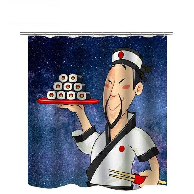 Shower Curtain Sushi (5 Sizes) Osaka Street Market