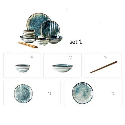 Tableware Fukutoshin (4 Sets) Osaka Street Market