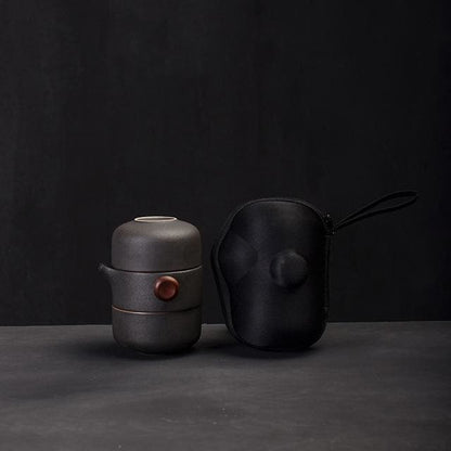 Teapot with 2 Teacups Travel Set Hitomi ( 3 colors) Osaka Street Market