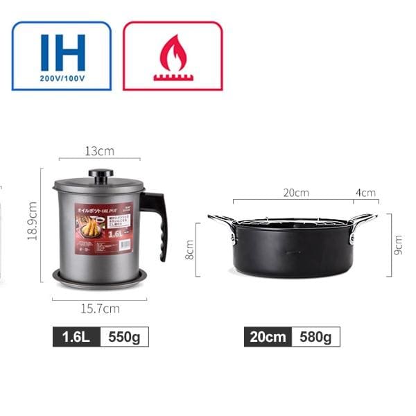 Tempura Pot  and Oil Filter Container Saru (3 Models) Osaka Street Market