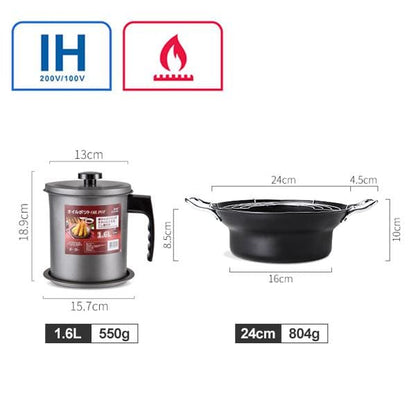 Tempura Pot  and Oil Filter Container Saru (3 Models) Osaka Street Market
